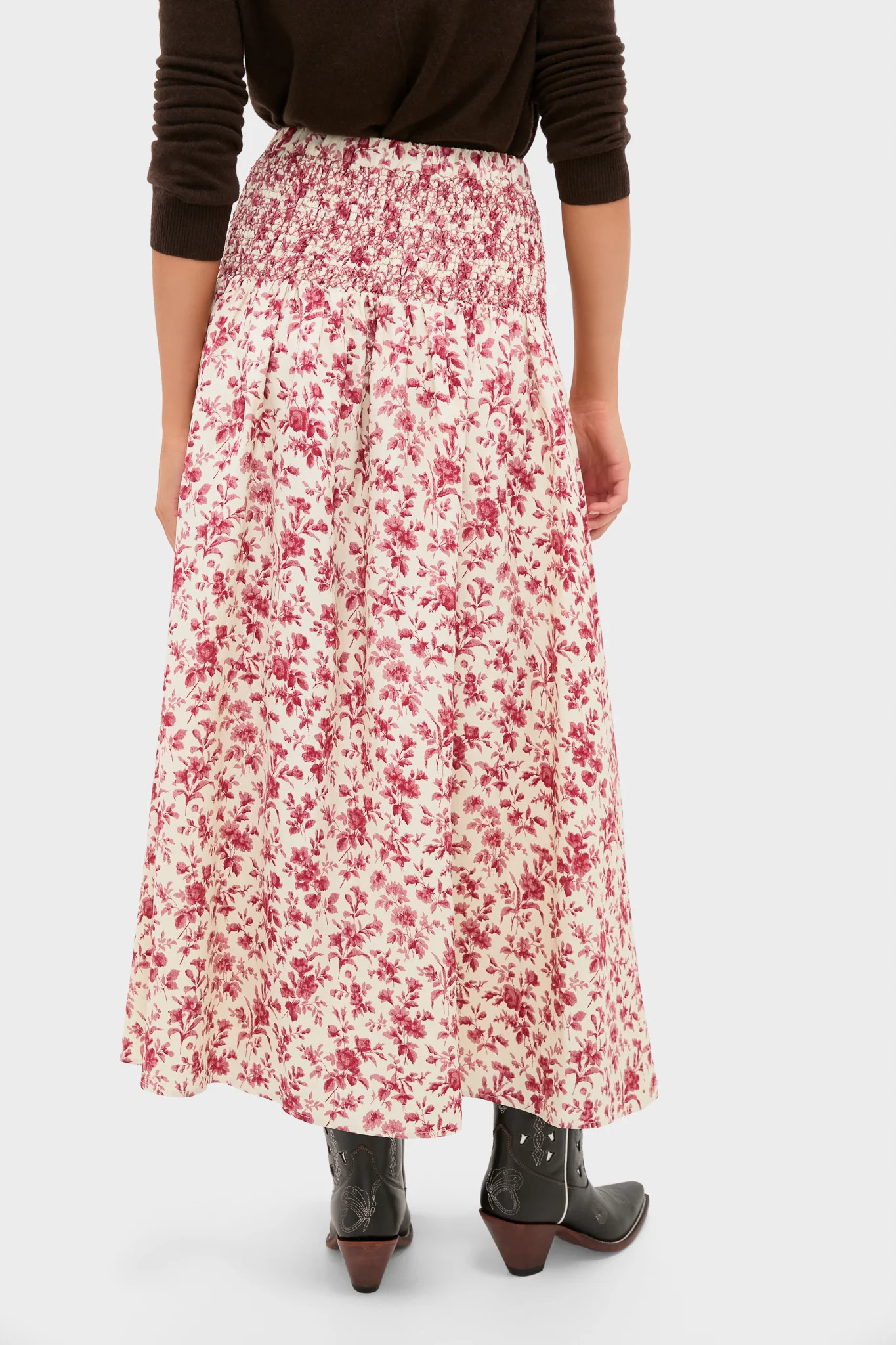 Pomegranate Bloom Smocked Benson Skirt | Tuckernuck (US)