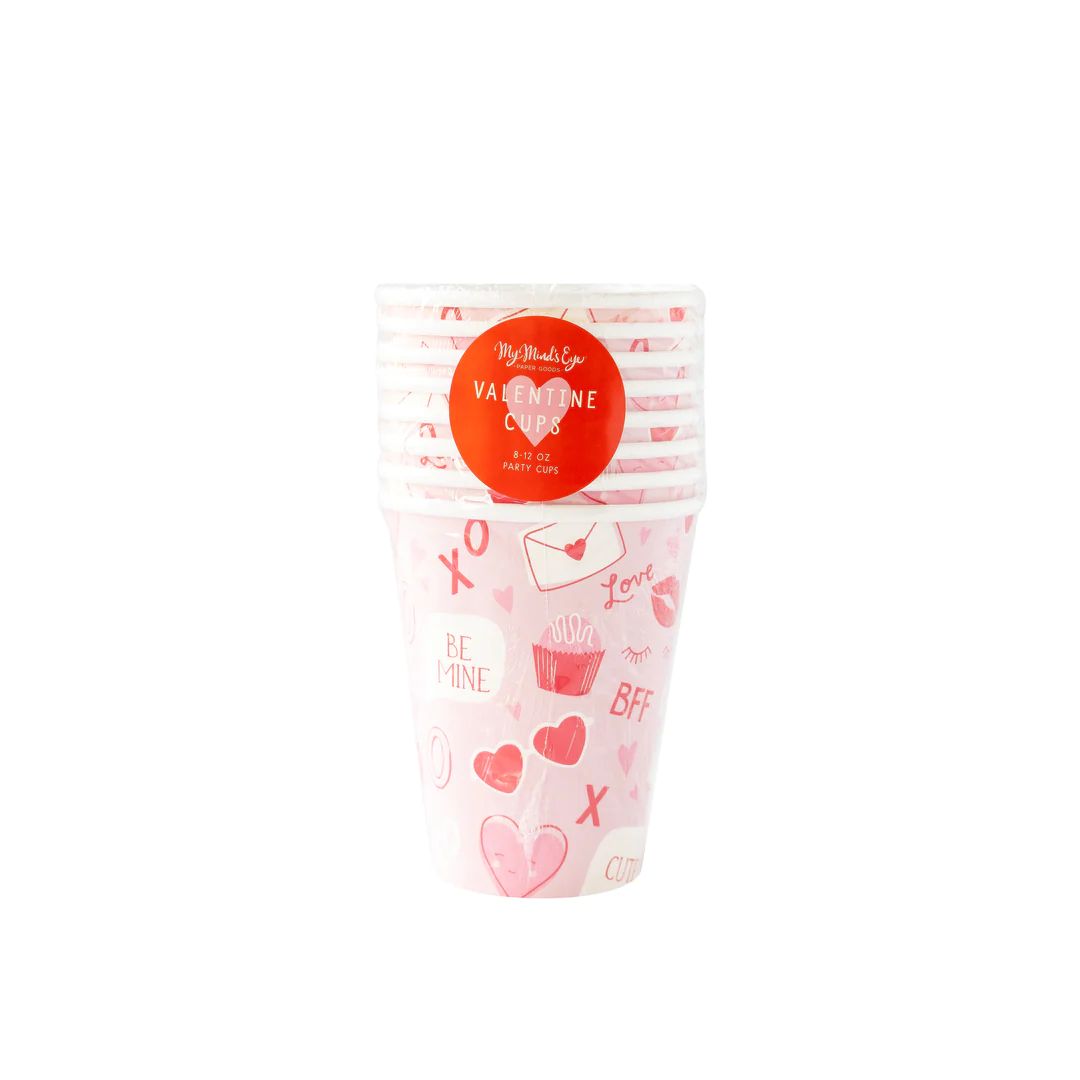 Valentine Scatter Paper Party Cups | My Mind's Eye