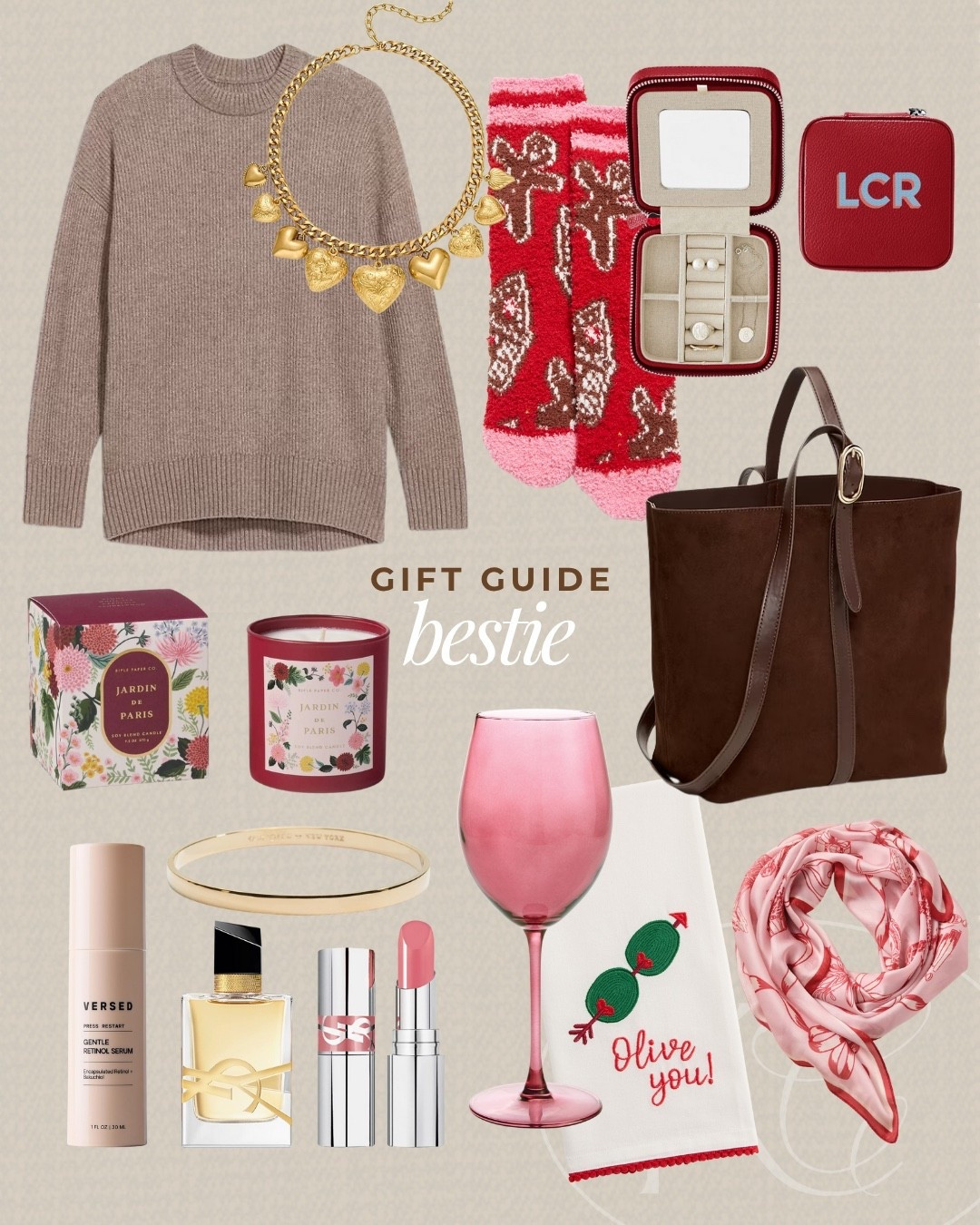 Find the perfect gift for your bestie with this curated guide featuring cozy sweaters, chic wine glasses, and personalized gifts. Thoughtful, stylish, and fun, these picks make holiday gifting easy and meaningful.


#LTKHoliday #LTKselfcare #LTKGiftGuide
