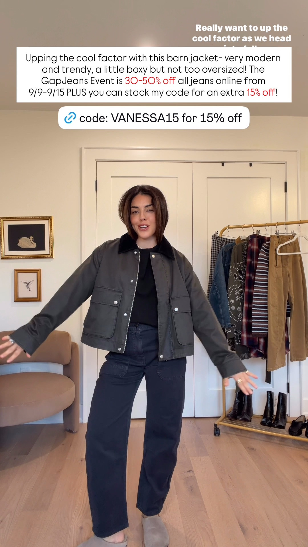 I think I just did my favourite @gap order of the year! GapJeans Event: 30-50% off All Jeans Online 9/9-9/15 PLUS you can stack my code for an extra 15% off! CODE: VANESSA15

Jacket - small petite
Sweated - small petite 
Pants - 2 regular 

#howyouweargap #gappartner

#LTKcanada #LTKfall #LTKsale