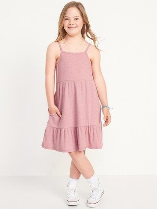 Sleeveless Rib-Knit Fit &#x26; Flare Dress for Girls | Old Navy (US)