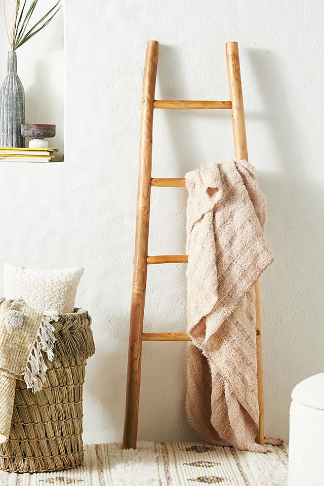 Travis Decorative Teak Ladder | Anthropologie (US)