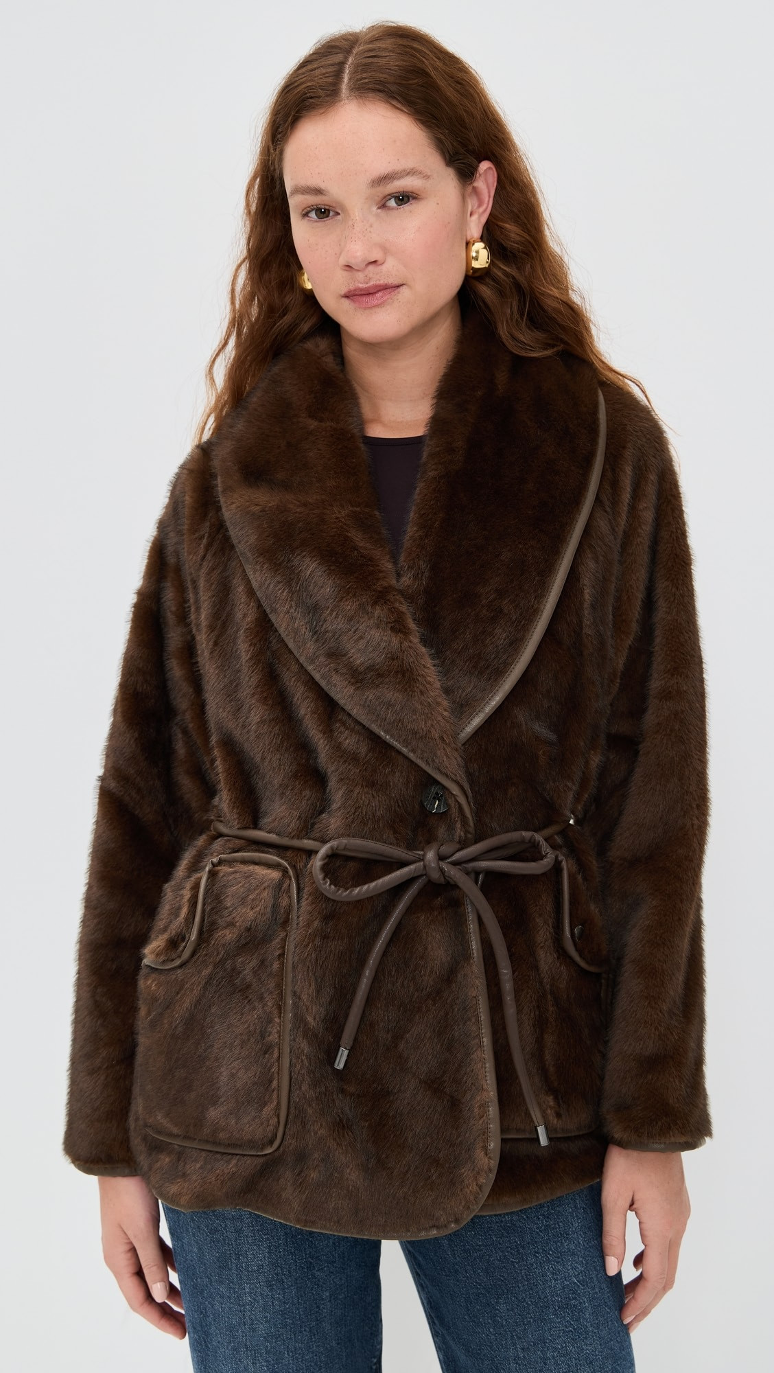 Coat Shawl Collar Coat With Binding | Shopbop