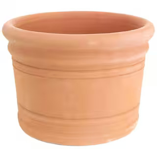13 in. x 10 in. x 13 in. TerraCotta Clay Drop-In Cylinder Planter | The Home Depot