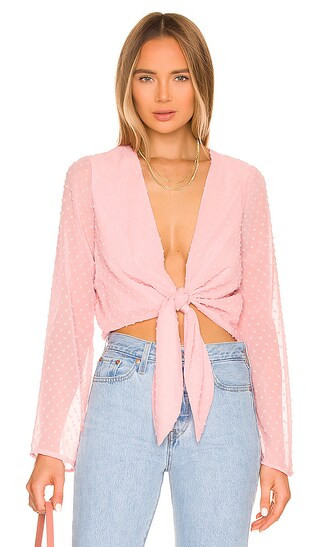 Front Tie Top in Cherry Blossom | Revolve Clothing (Global)