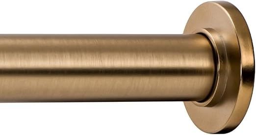 Ivilon Tension Curtain Rod - Spring Tension Rod for Windows or Shower, 24 to 36 Inch. Warm Gold | Amazon (US)