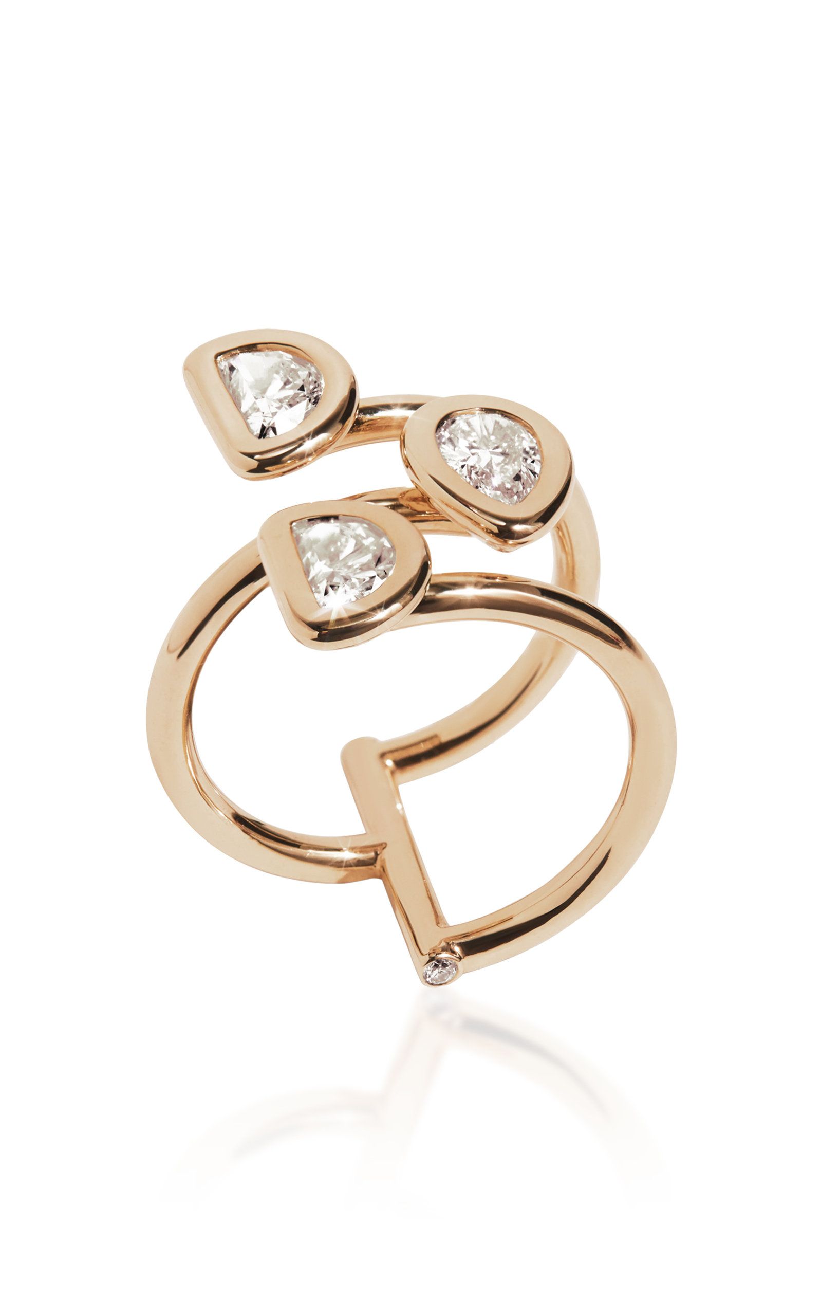 Toi et Moi 14K Yellow Gold VRAI Created Diamond Trio Ring | Moda Operandi (Global)
