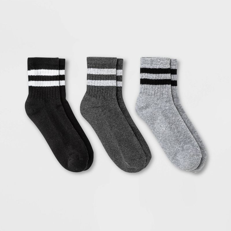 Women's Striped 3pk Ankle Socks - Universal Thread™ 4-10 | Target