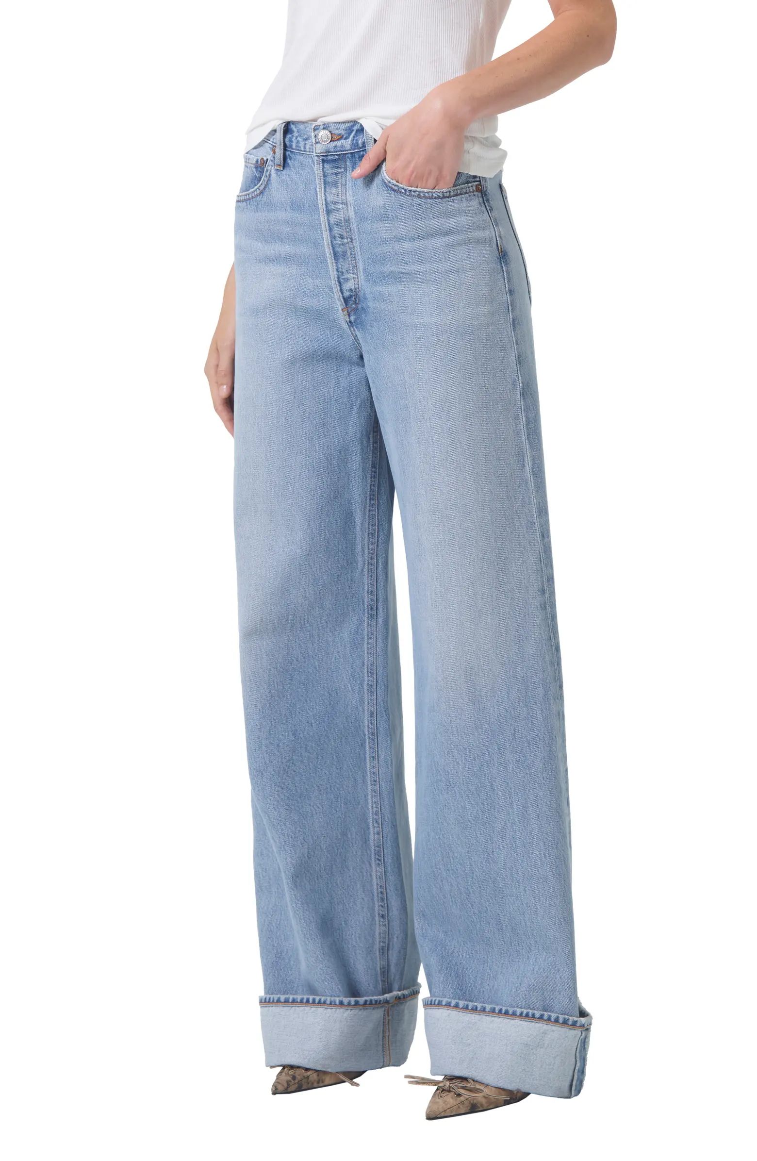 Dame High Waist Wide Leg Organic Cotton Jeans | Nordstrom