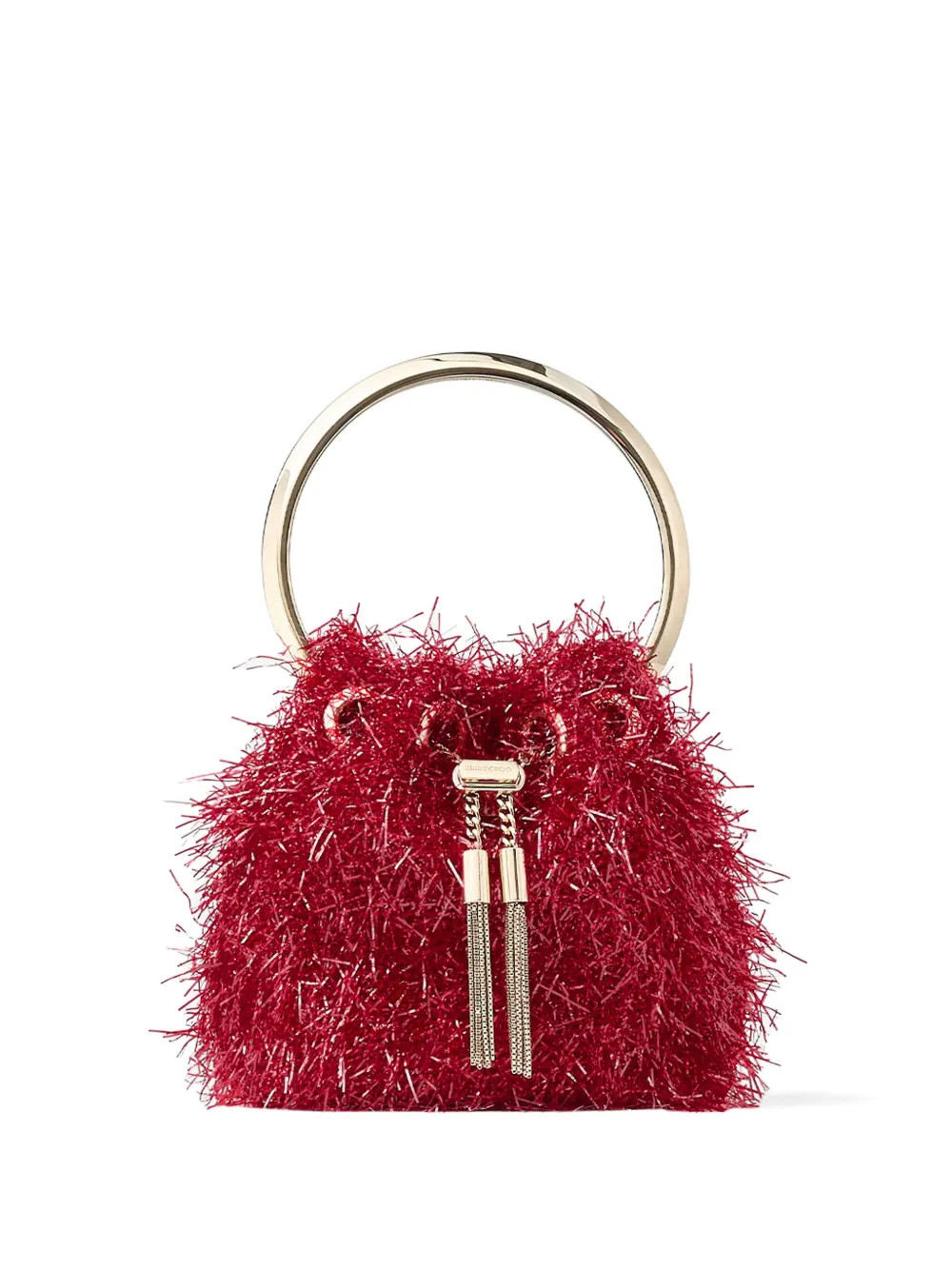 Jimmy Choo Bon Bon Mini Bucket Bag  | Red | FARFETCH | Farfetch Global