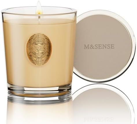 M&SENSE Natural Soy Candle | Cheer Champagne & Gold | 9.2 oz, 50H Burn Time | Luxury Scented Cand... | Amazon (US)