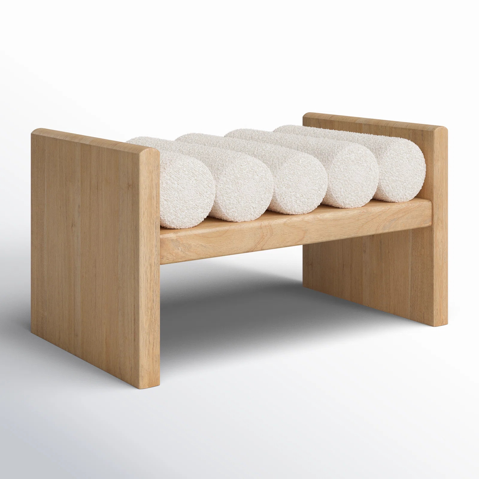 Reeves Boucle Wood Bench | Wayfair North America
