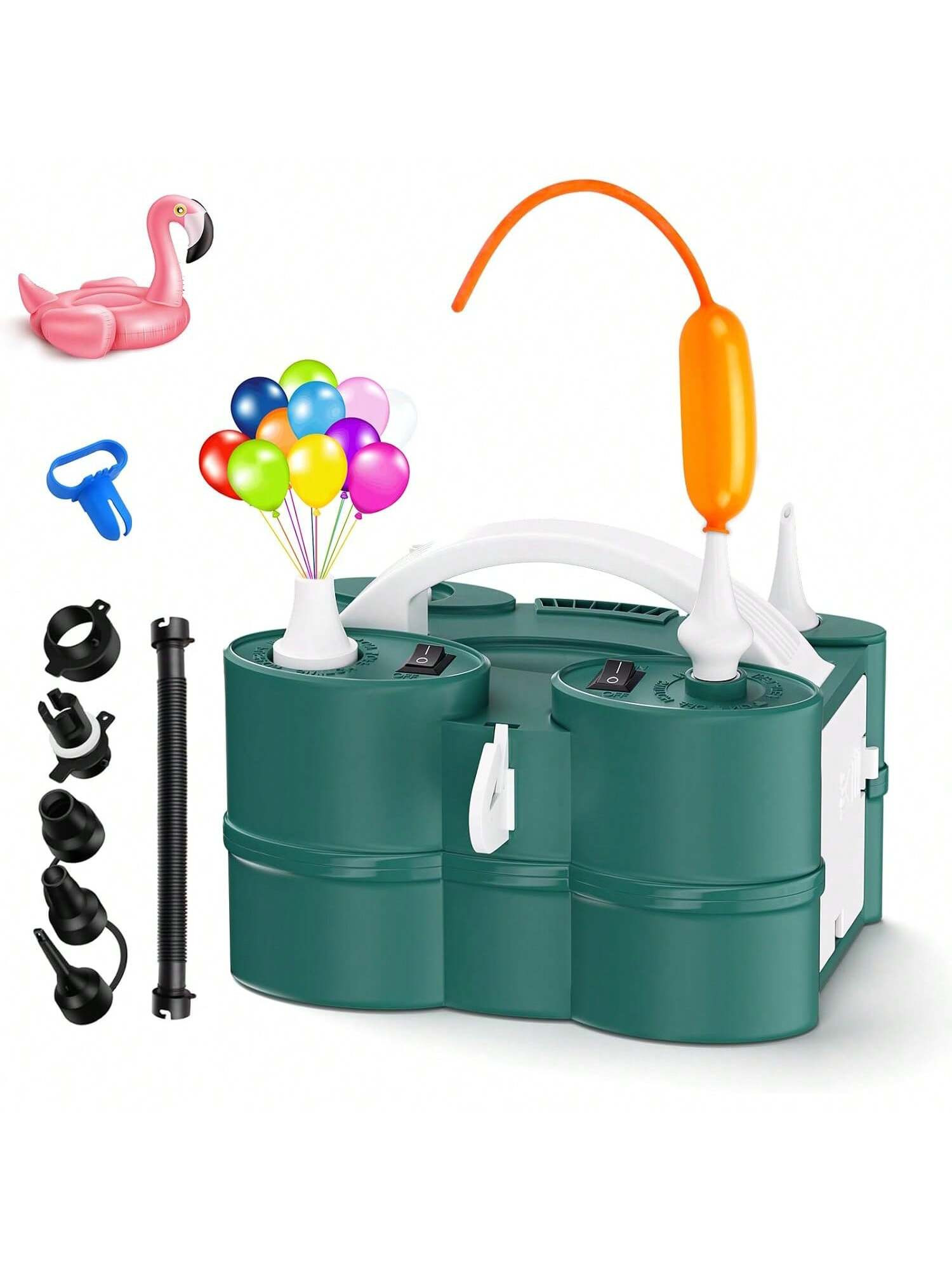 TrendsElectric Balloon Pump, Portable Electric Balloon Blower Machine Balloon Air Pump Dual Nozzl... | SHEIN