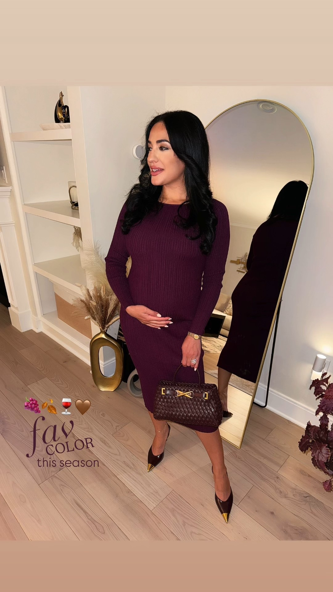 Wearing S in this burgundy plum dress 🍷🍇🍂 so much stretch ~ order your true size, even in pregnancy!

Also, LOVE this JW PEI set in plum: the bag looks like Bottega & the heels look like YSL (for super deals compared to the luxury designer costs) 

#LTKStyleTip #LTKSeasonal #LTKBump