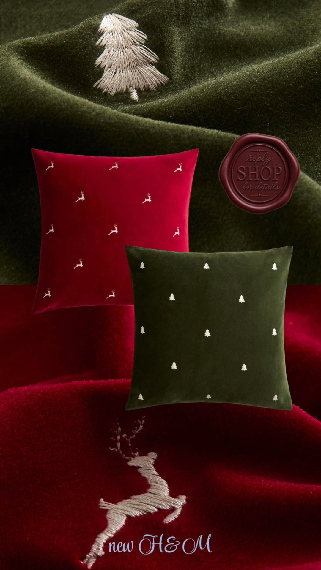 H&M Christmas pillows! So chic!

#LTKHome