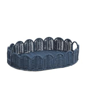 Oval Scalloped Edge Tray | TJ Maxx