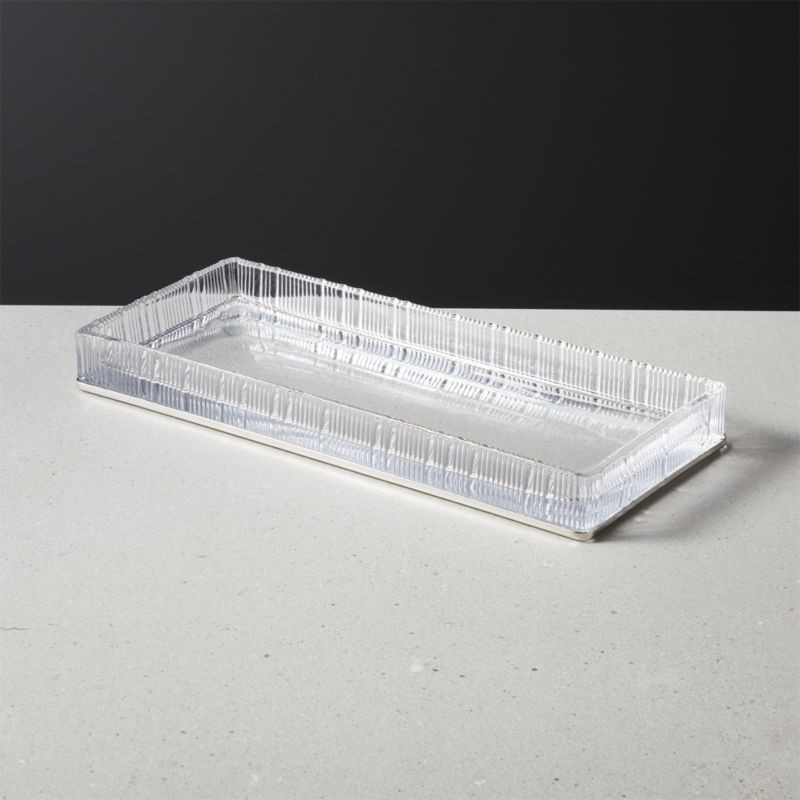 Athena Ribbed Glass Tank Tray | CB2 | CB2
