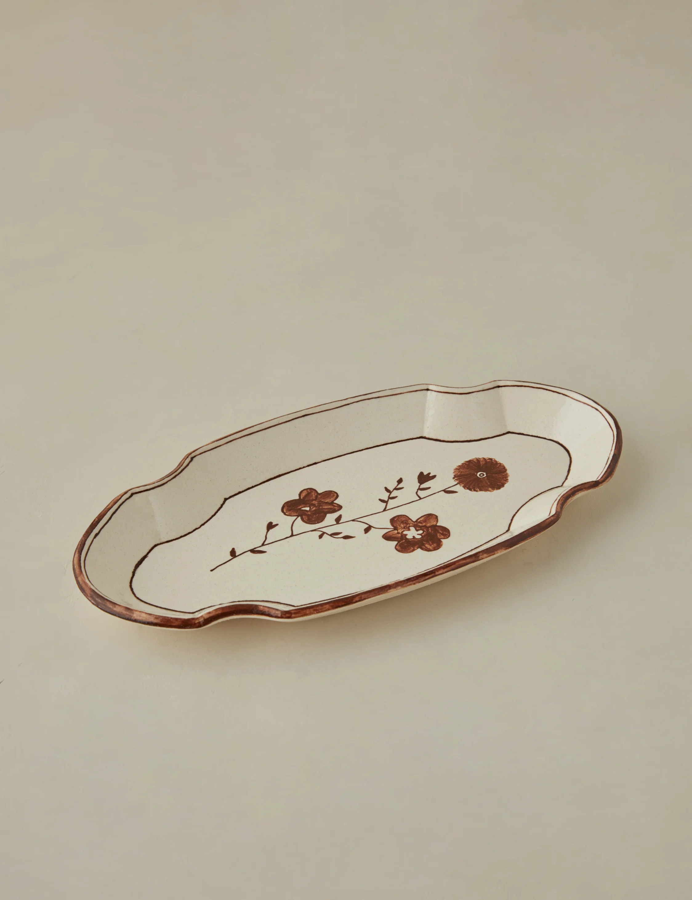 Oval Serving Dish by Stephanie Dawn Matthias, Chocolate and Cream | Lulu and Georgia 