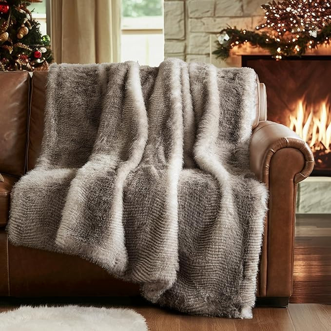 Hyde Lane Ultra Long Pile Faux Fur Throw Blanket, Luxury Fluffy Blankets for Couch Sofa Home Deco... | Amazon (US)