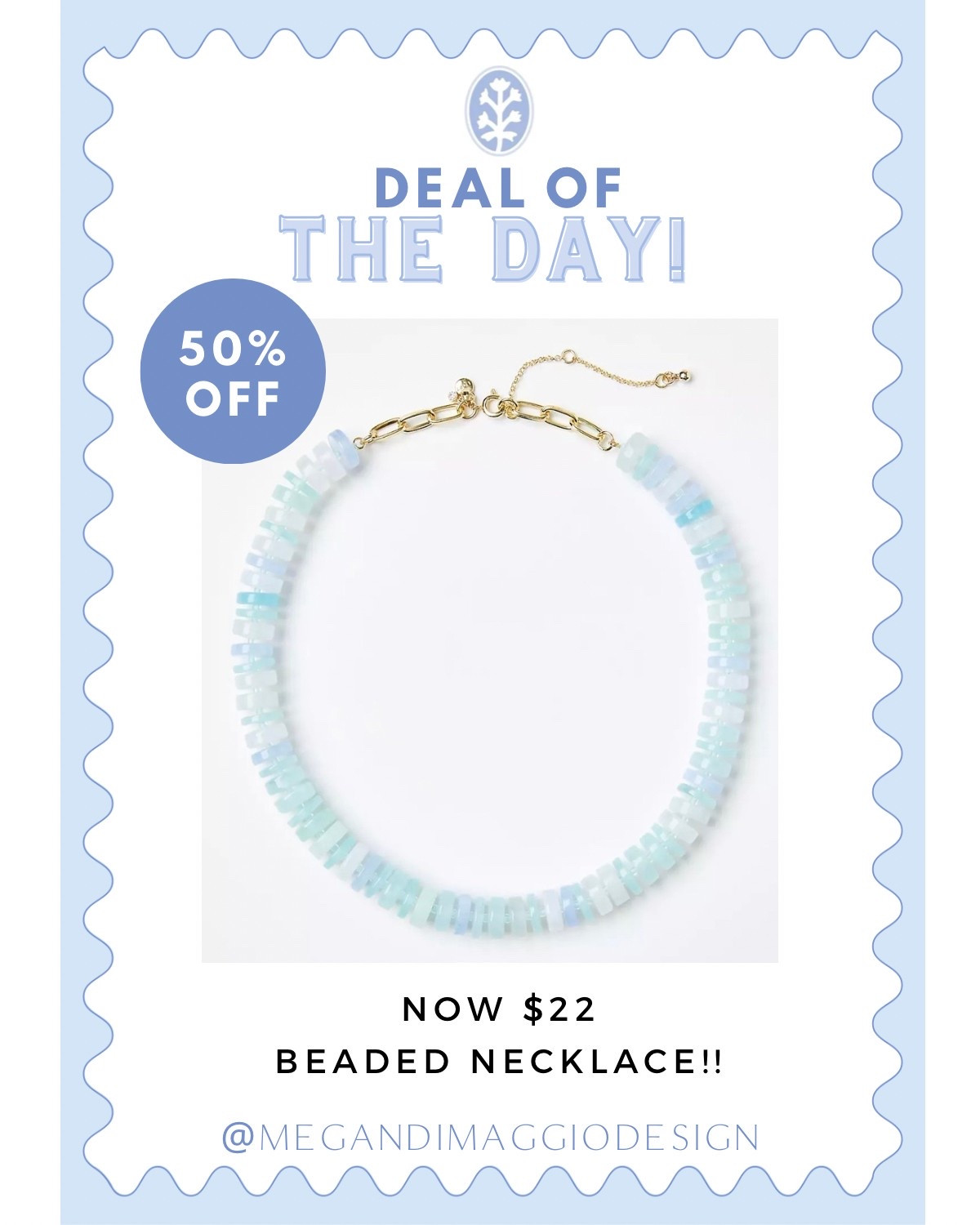 I have been eyeing a more expensive blue beaded statement necklace but am pulling the trigger on this one thats now 50% off making it only $22!! 😍🙌🏻 buy one for you and your mom!!! 😉 

#LTKSaleAlert #LTKStyleTip #LTKFindsUnder50