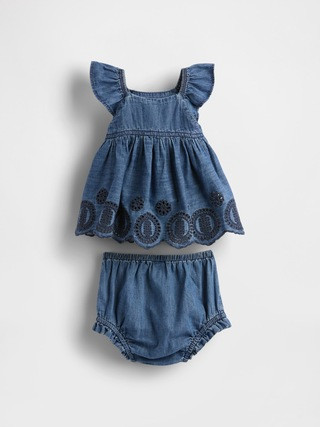Baby Denim Eyelet Outfit Set | Gap (US)