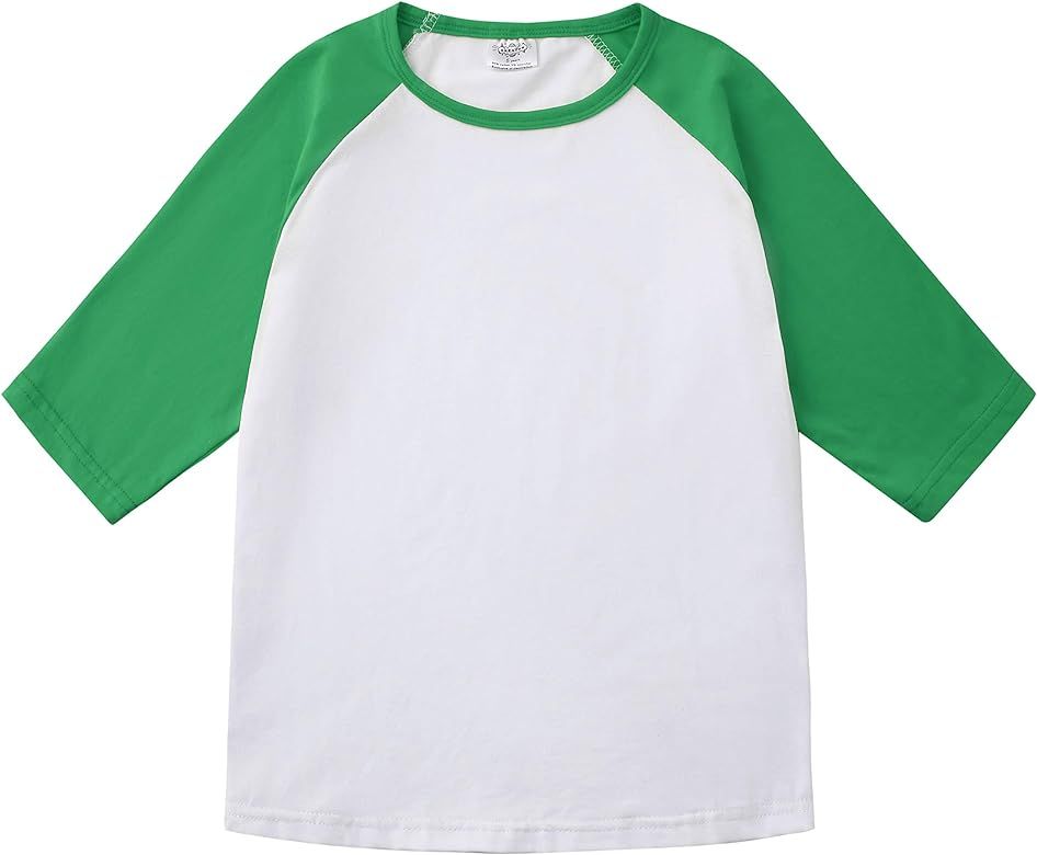 CREATOR Toddler Baby Girls Boys 3/4 Sleeve Shirts Raglan Shirt Baseball Tee Cotton T-Shirt | Amazon (US)