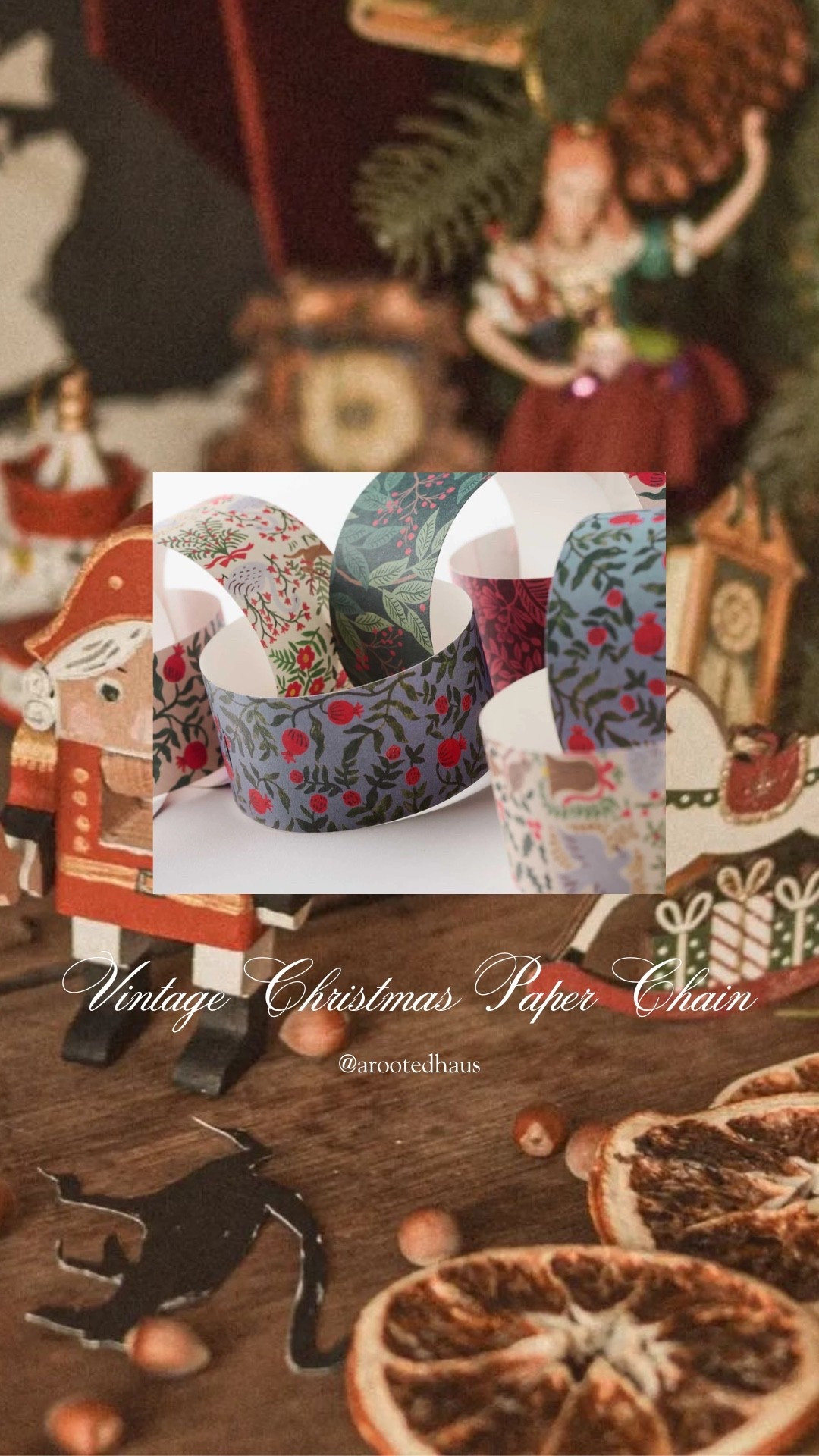 The most beautiful vintage christmas paper chain

#ltkchristmas #christmas #trending 

#LTKSeasonal #LTKHome
