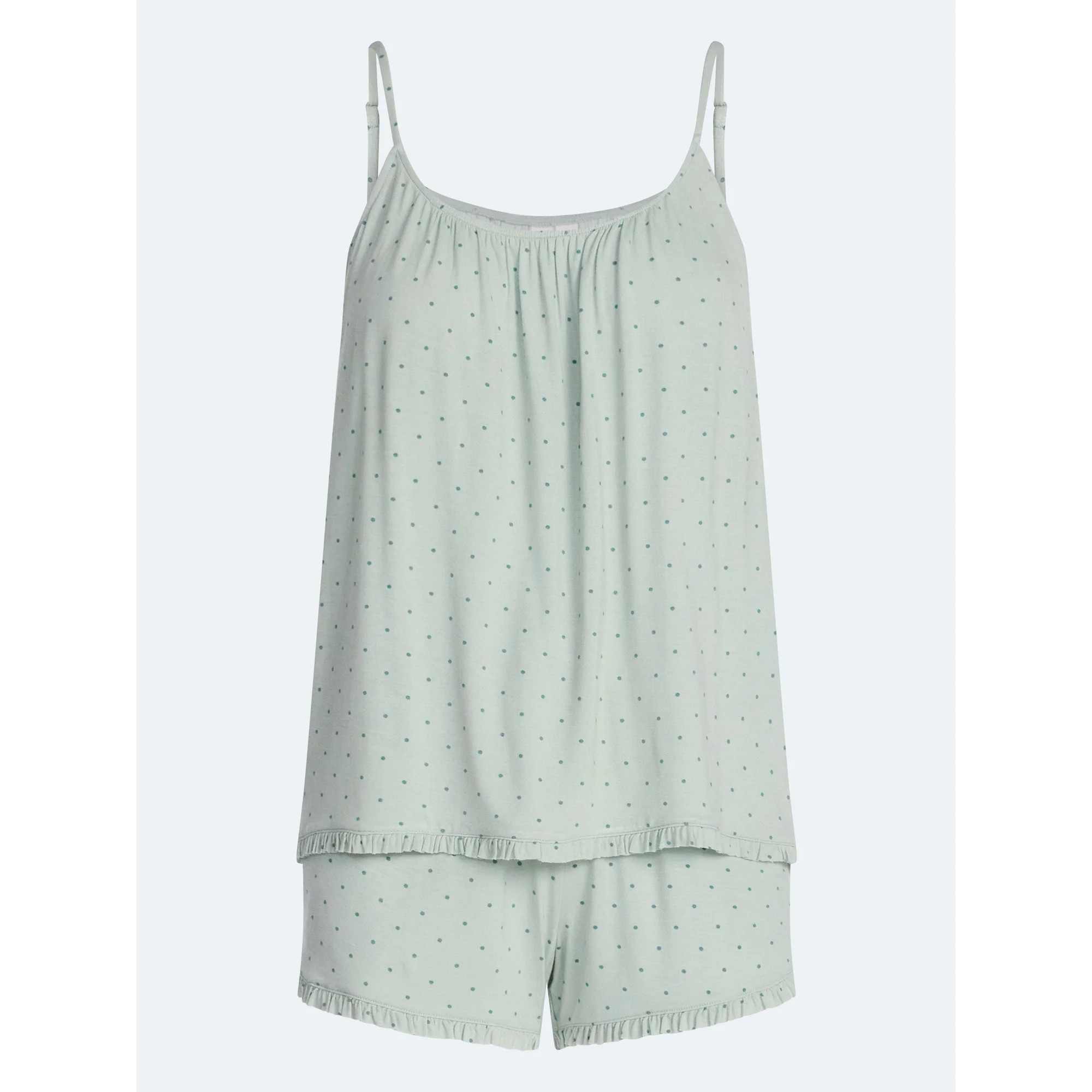 Joyspun Women’s Modal-Blend Ruffle Trim Cami and Shorts Sleepwear Set, 2-Piece, Sizes XS-3X | Walmart (US)