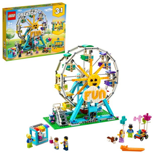 LEGO Creator 3in1 Ferris Wheel 31119 Building Toy with 5 Minifigures (1,002 Pieces) - Walmart.com | Walmart (US)