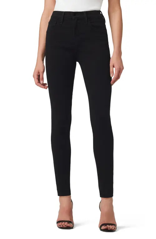 Joe's The Charlie High Waist Ankle Skinny Jeans in Black at Nordstrom, Size 33 | Nordstrom