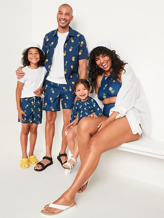 2-Piece Matching Print Rashguard Swim Set for Toddler Girls | Old Navy (US)