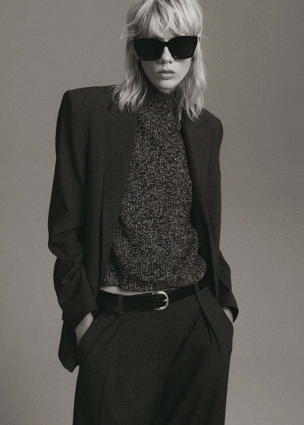 Speckled perkins-neck sweater | MANGO (UK)