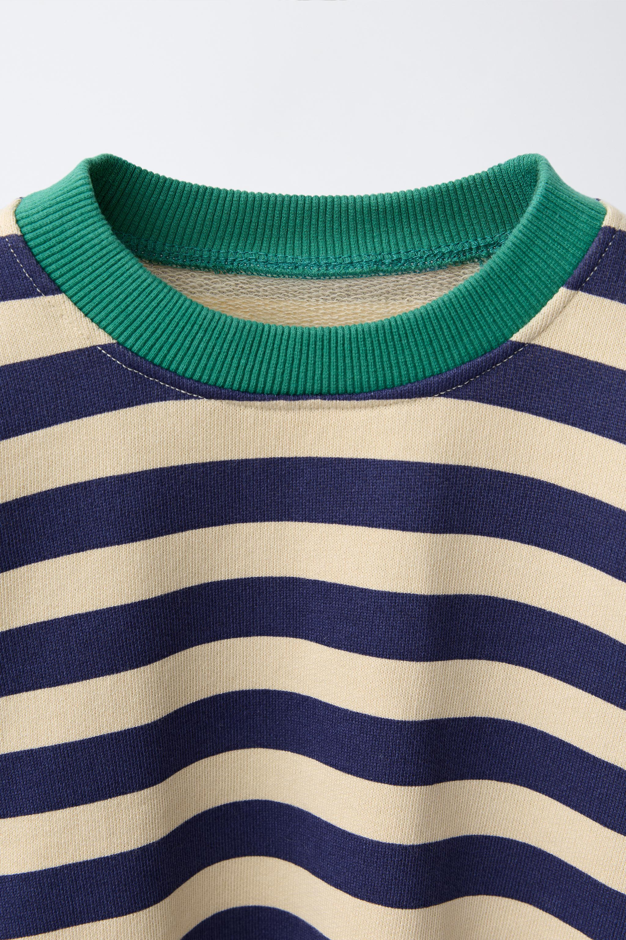 CONTRAST STRIPED SWEATSHIRT | Zara US