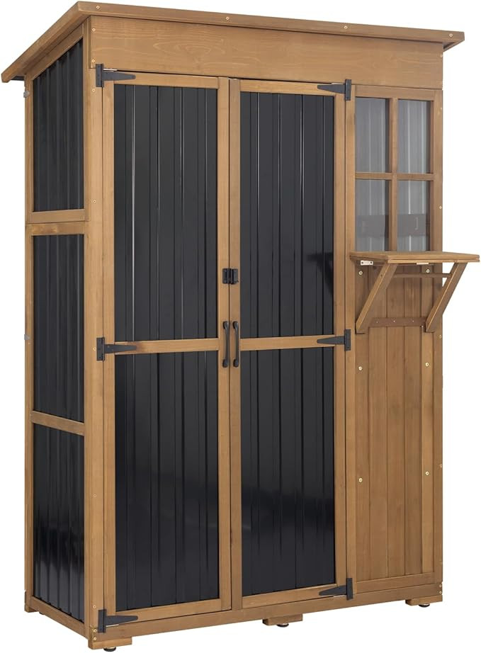 PetsCosset Large Outdoor Storage Cabinet Waterproof with Shelves, Outside Storage Shed Tall Backy... | Amazon (US)