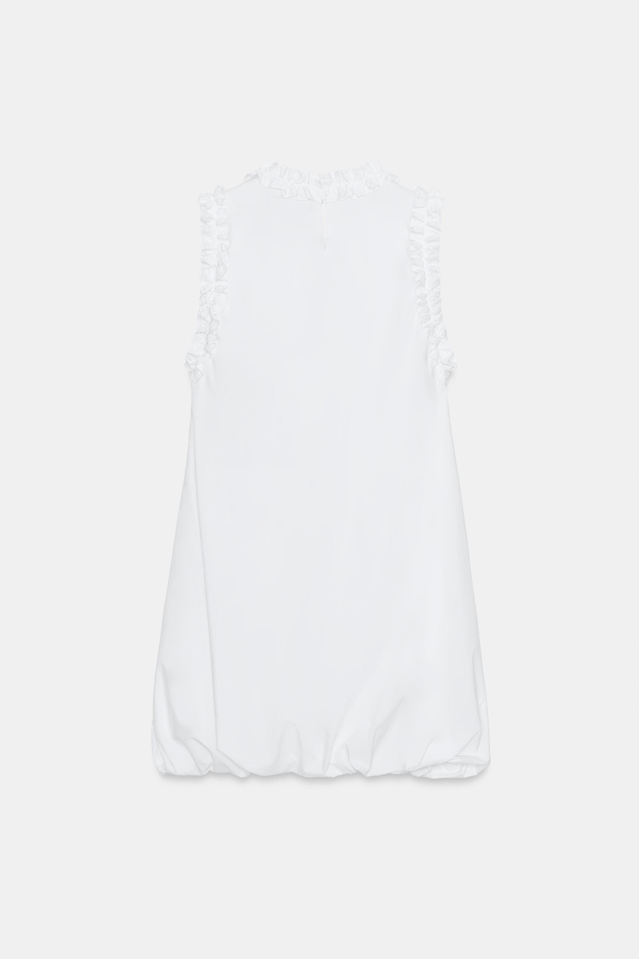 RUFFLED POPLIN DRESS | Zara US