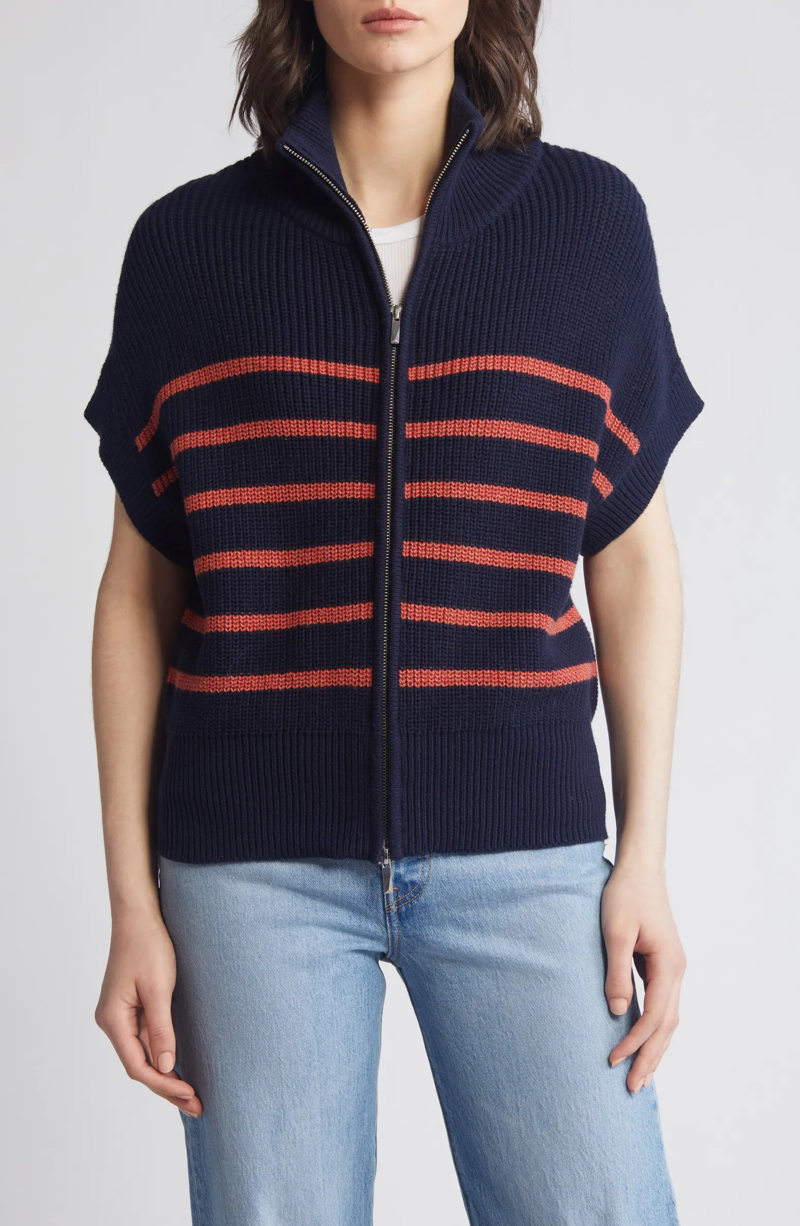 NIC+ZOE Stripe Shaker Zip Cardigan | Nordstrom | Nordstrom