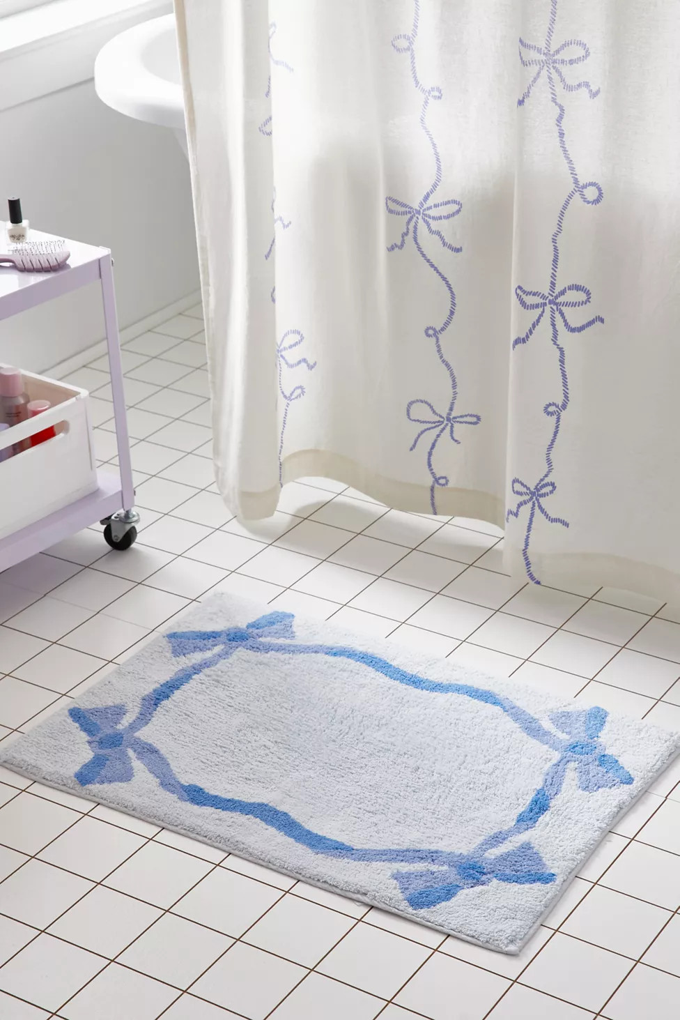 Lacey Bows Bath Mat | Urban Outfitters (US and RoW)