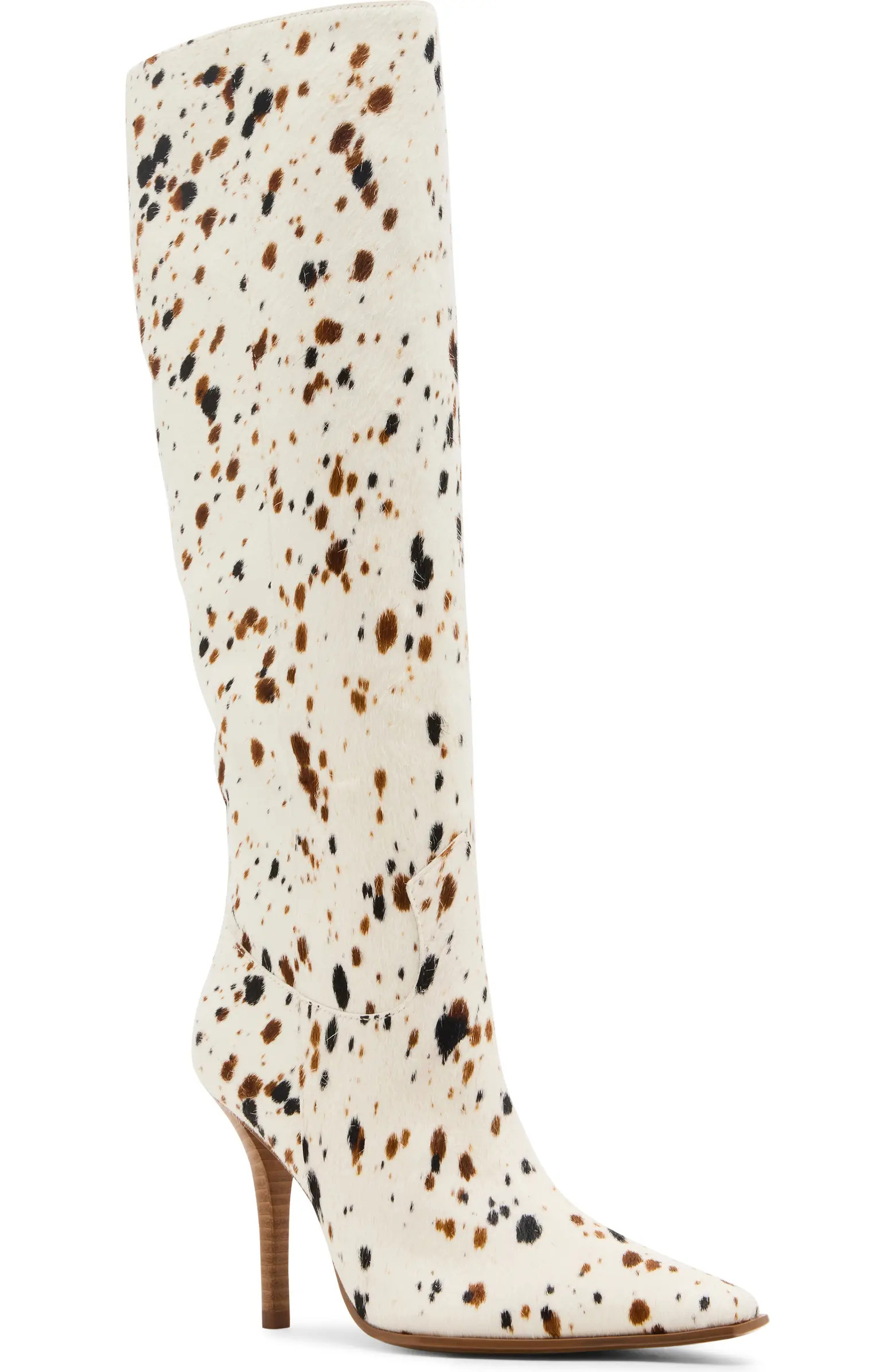 Wescot Genuine Calf Hair Knee High Boot (Women) | Nordstrom