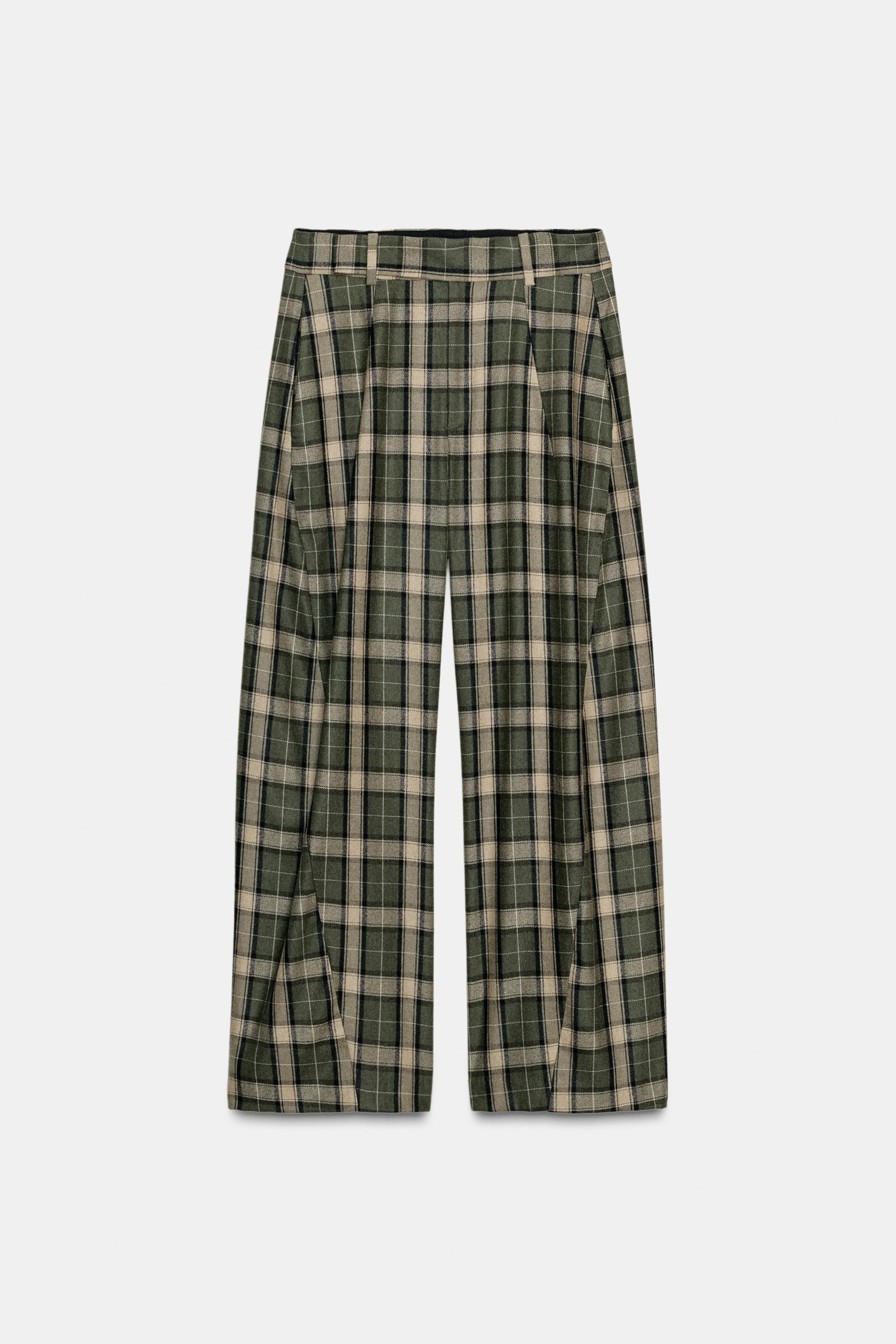 PLAID WOOL PANTS ZW COLLECTION | Zara US