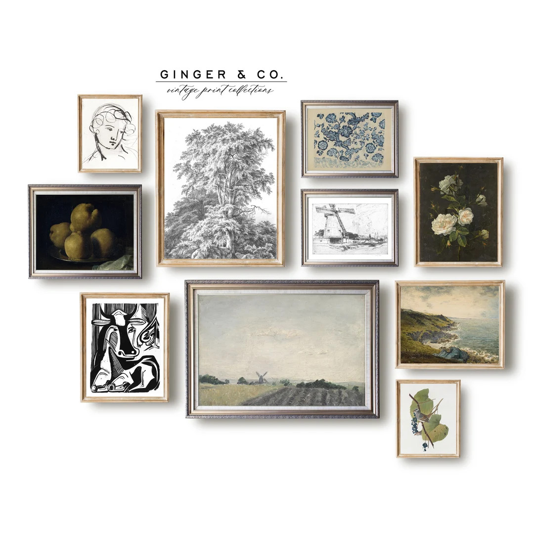 Moody French Country Gallery Wall Art Print Set No 2 -- PRINTABLE DIGITAL DOWNLOAD -- European Mo... | Etsy (US)