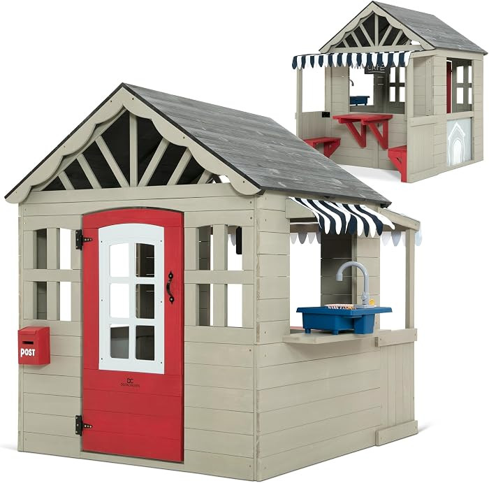 Delta Children MySize Deluxe Outdoor Playhouse with Play Sink with Running Water, Picnic Table & ... | Amazon (US)