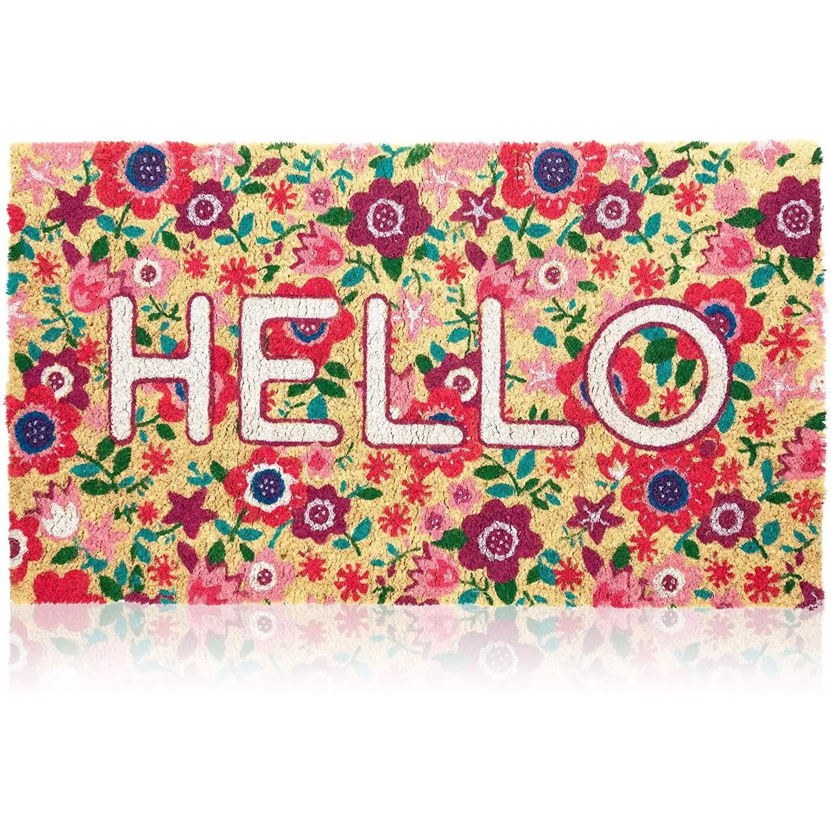 SponsoredTargetHomeHome DecorRugsDoormatsShop all JuvaleJuvale Natural Spring "Hello" Floral Coir... | Target