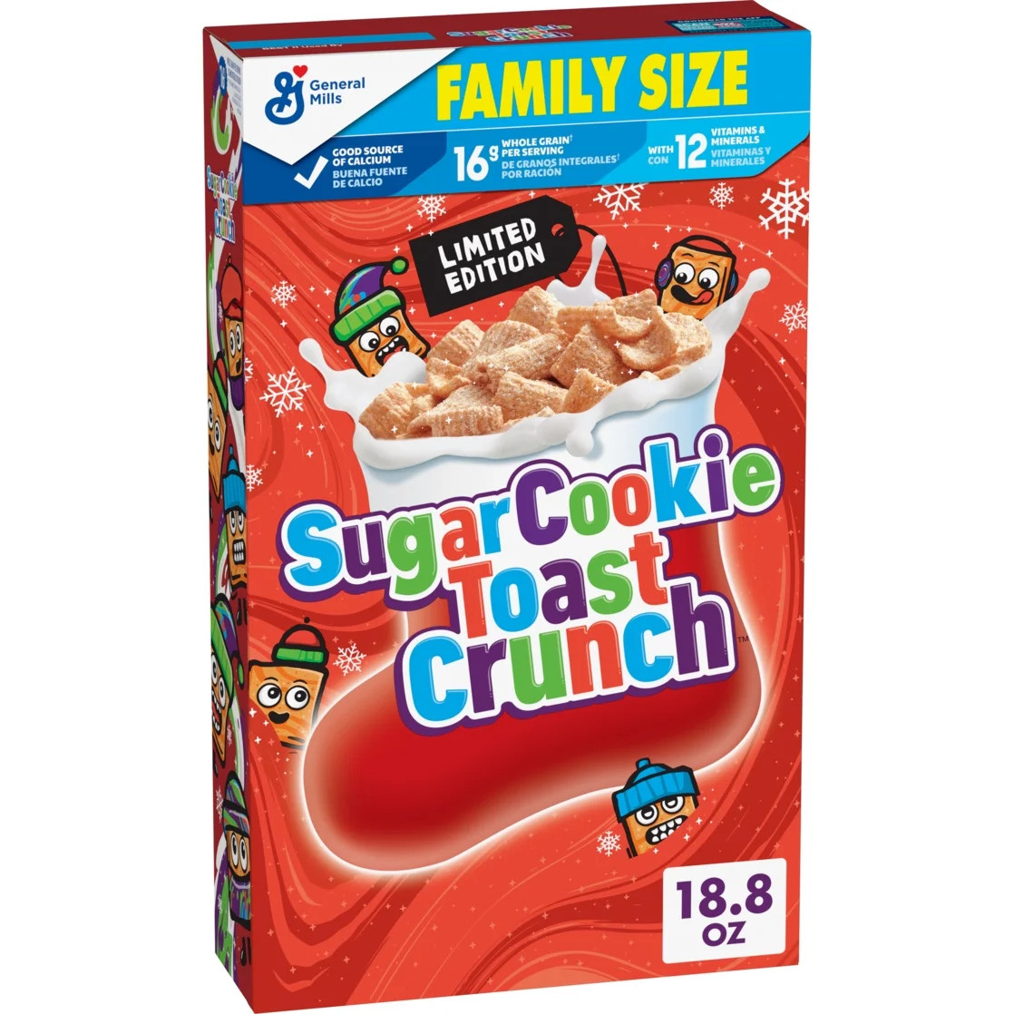 Sugar Cookie Toast Crunch Breakfast Cereal, Sugar Cookie Cinnamon, Family Size, 18.8 oz | Walmart (US)
