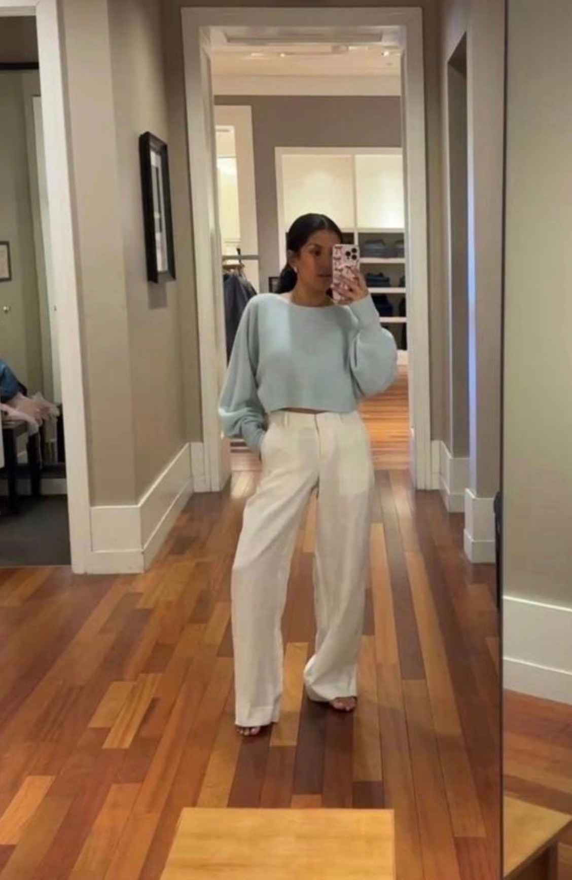 Soft tailoring with the prettiest pop of blue 🩵 This cropped sweater and wide-leg trouser combo feels polished yet relaxed — such an easy look for brunch, workdays, or dinner plans.

#BlueSweater #CroppedSweater #WideLegPants #WhiteTrousers #NeutralStyle #ChicOutfit #ElevatedBasics #MinimalStyle #EverydayOutfit #ClassicStyle #OutfitInspo #WomensStyle #SmartCasual #EffortlessStyle

#LTKdayinmylife #LTKootd #LTKSeasonal