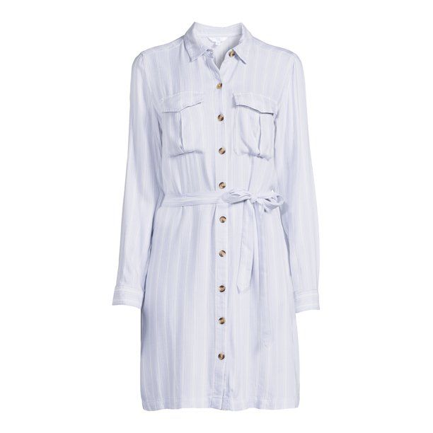 Time and Tru Women's Utility Shirt Dress | Walmart (US)