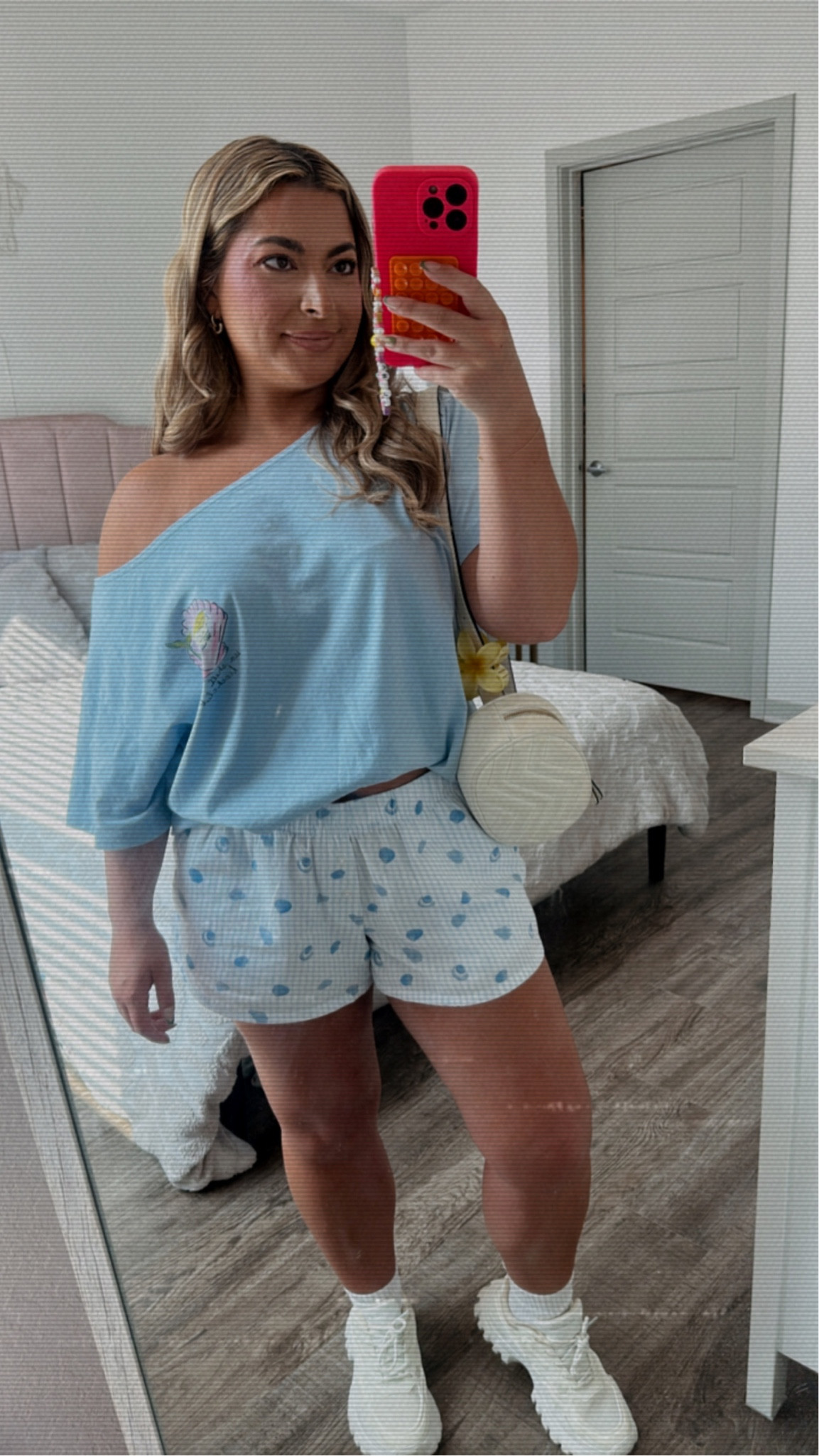 OOTD
- mermaid oversized off shoulder tee
- seashell women’s boxer shorts
- white Fanny pack
- flower claw clip 

#LTKtravel #LTKswim #LTKSeasonal