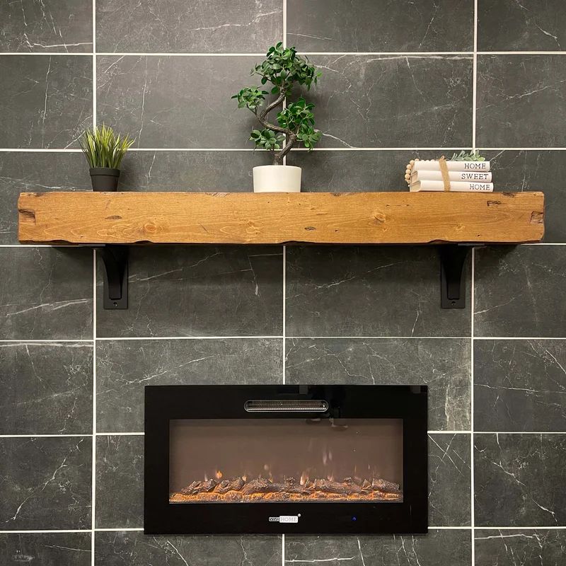 Distressed Fireplace Mantel, Rustic | Wayfair North America