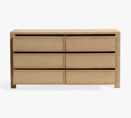 Marina Cane 6-Drawer Dresser (66") | Pottery Barn (US)