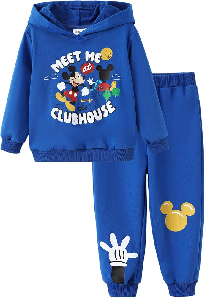 Disney Marvel Spider-Man Mickey Toy Story Cars Boy Pullover Hoodie&Jogger Pants Outfit Set Sweats... | Amazon (US)
