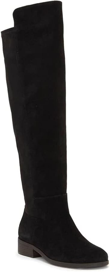 Juliet Holy Womens Knee High Boots Round Toe Chunky Block Heels Suede Fashion Winter Booties | Amazon (US)